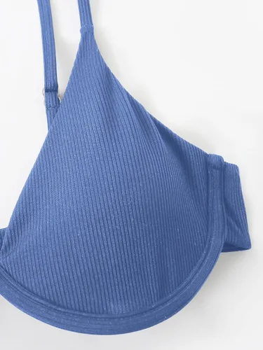 Vista 4 de Verdusa - Traje de baño de 2 piezas para mujer de corte alto parte de abajo triangular para nadar