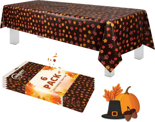 Vista 29 de Grandipity Mantel de plástico desechable de calidad prémium para fiestas con temática de globos de cumpleaños, 1 paquete, 54 x 108 pulgadas, mantel