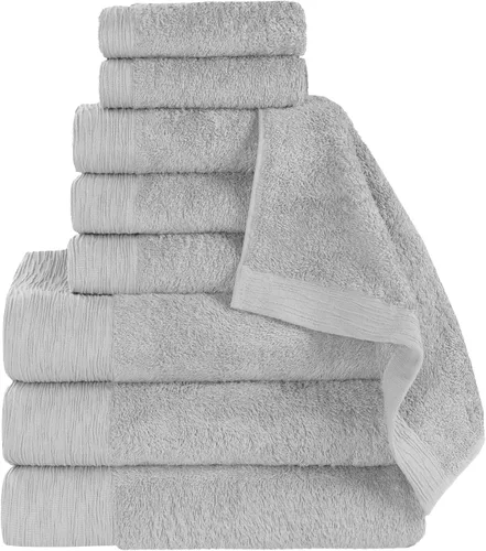 Vista 18 de Superior Rayon - Juego de toallas de 12 piezas de mezcla de bambú, de secado rápido, artículos esenciales para el baño, ducha, spa, toallas