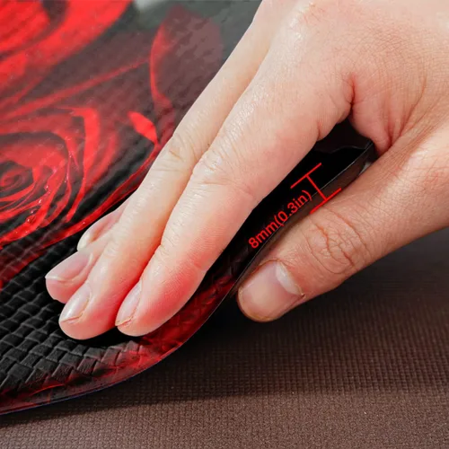 Vista 3 de Juego de 2 alfombras y tapetes de cocina de vino tinto, diseño de rosas modernas, antifatiga, antideslizantes, lavables, para cocina, fregadero
