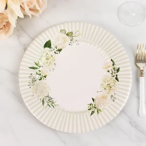 Vista 29 de Efavormart - Paquete de 50 platos redondos de bagazo biodegradables blancos de 7 pulgadas, compostables, ecológicos, desechables, aperitivos, Tipo 17