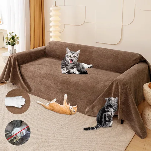 Vista 36 de Protector de muebles contra arañazos para gatos, antideslizante, impermeable, para mantener alejados a los gatos, protectores de sofá aptos