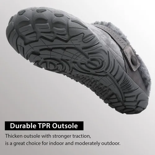 Vista 6 de Besroad - Pantuflas mullidas para mujer y hombre, esponjosas, cómodas, de espuma viscoelástica, para dormitorio
