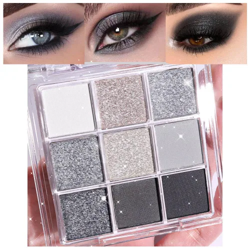 Vista 44 de CAKAILA Paleta de sombra de ojos mate de 10 colores, color gris y gris topo, paleta de sombra de ojos neutra, paleta de maquillaje de larga