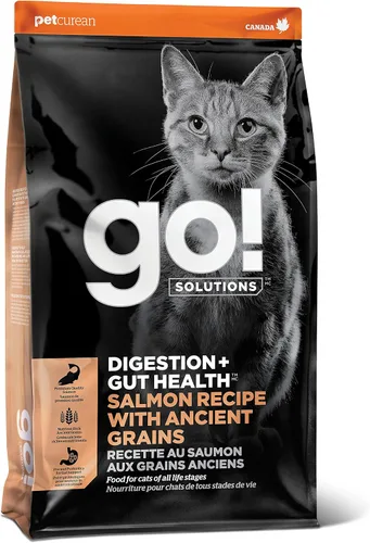 Vista 17 de Go! Solutions Digestión + salud intestinal, comida seca para gatos, receta de pollo con granos antiguos, bolsa de 3 libras Fiber-Rich Kibble for