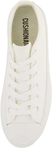 Vista 5 de CUSHIONAIRE Vasco Low Top - Tenis de lona para mujer + espuma viscoelástica, Negro