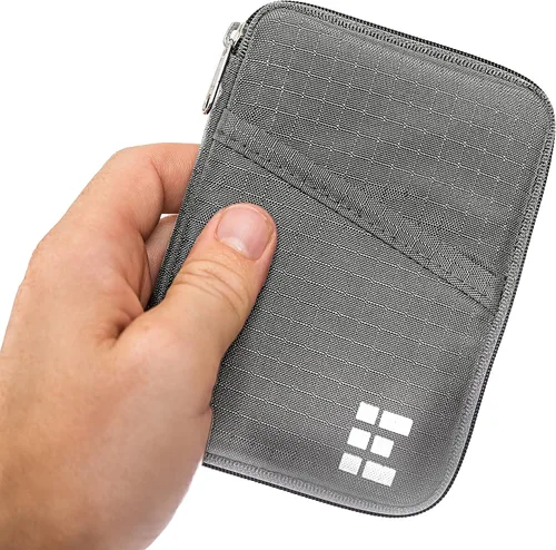 Vista 3 de Zero Grid Passport Wallet - Travel Document Holder wRFID Blocking