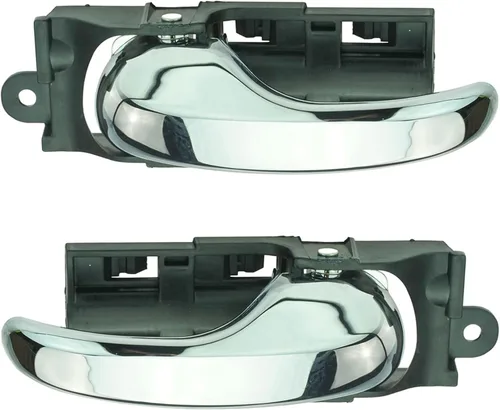 Vista 35 de TRQ Juego de 2 manijas de puerta interior trasera cromada y cachemira para Chevy GMC