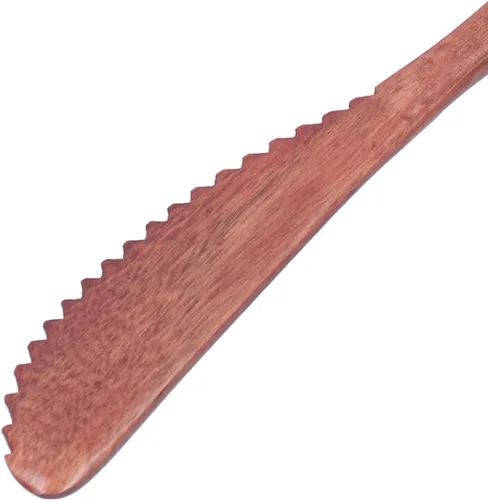 Vista 7 de Juego de 5 cuchillos de madera para cena, cuchillos de pastel pulidos, cuchillo de mantequilla reutilizable, cuchillo ecológico hecho a mano, juego