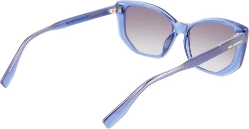 Vista 6 de Karl Lagerfeld KL6071S - Lentes de sol rectangulares para mujer, color azul, talla única, Celeste