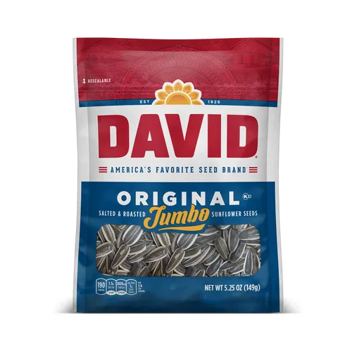 Vista 2 de DAVID Seeds Paquete de semillas de girasol saladas y tostadas (paquete de 12)