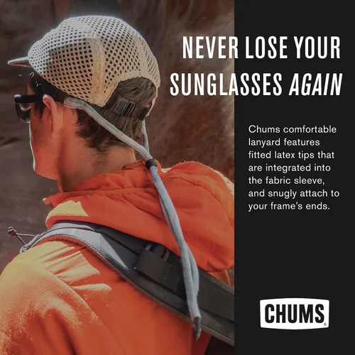 Vista 2 de Chums Original de algodón - Sujetador de seguridad para anteojos unisex - Ajuste ajustable y fabricado en EE. UU. (tamaño de punta estándar)