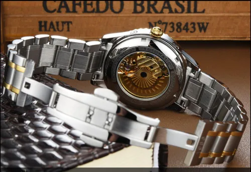 Vista 6 de CARNIVAL Mens tourbillon Multifunction Calendar Sapphire Full Gold Automatic Waterproof Watches