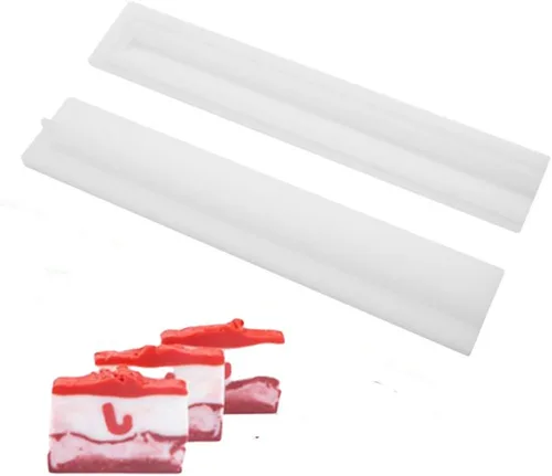 Vista 13 de Moldes de jabón para hacer jabón, paquete de 2 moldes de silicona para jabón, molde de jabón hecho a mano, rectangular, ovalado y formas de flores