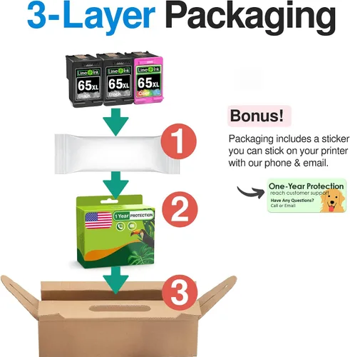 Vista 8 de Limeink 65XL - Cartucho de tinta remanufacturado de color negro para HP Ink 65 HP65 XL HP65XL para Envy 5055 5052 5010 5070 5014 Deskjet 3755 3772