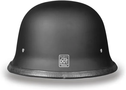 Vista 3 de Daytona German Casco para motocicletas cruiser o touring, aprobado por el Departamento de transporte [D.O.T] color negro brillante.