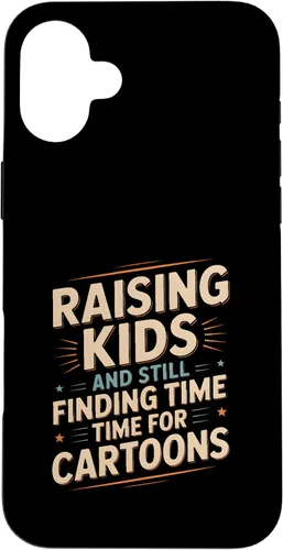 Vista 23 de Raising Kids and Still Finding Time Time for Cartoons Humor Case for iPhone XR