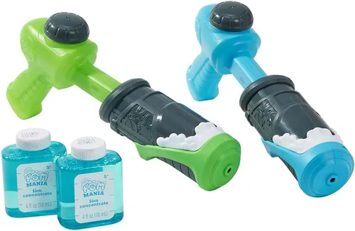 Vista 2 de Fom Mania Quickshot - Pistola de espuma para niños y adultos, paquete de 2 unidades exclusivo de Amazon, pistola de espuma no tóxica para niños