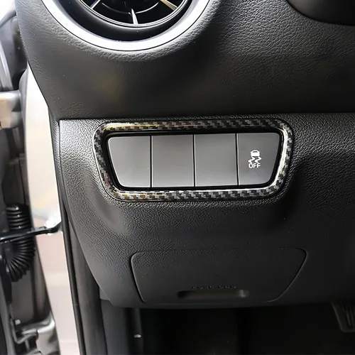 Vista 7 de MUXEE 1 pieza de interruptor de faro de automóvil, panel de botones de cubierta y moldura para Kia Forte 2019-2024 - Accesorios interiores Fibra