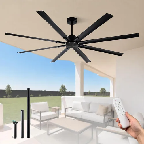 Vista 20 de Ventilador de techo al aire libre inteligente de 62 pulgadas con luz, 5 Negro