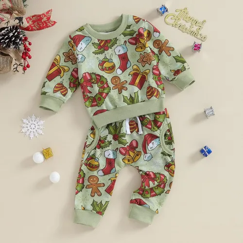 Vista 10 de YINGISFITM Conjunto de camisa de calabaza de Halloween para bebé, niña, niño, sudadera y pantalones para otoño e invierno