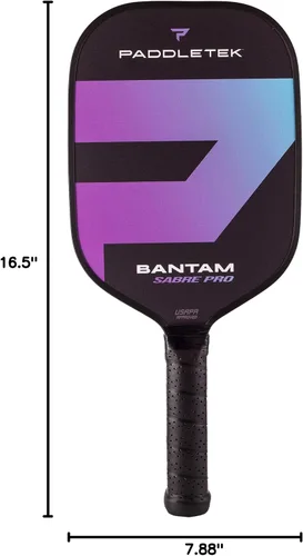 Vista 7 de Paddletek Bantam Sabre Pro - Paletas profesionales de pickleball con núcleo de panal - Superficie de policarbonato, núcleo de policarbonato
