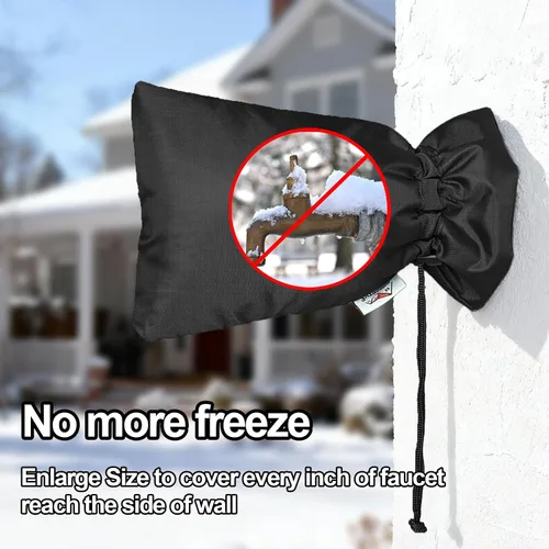 Vista 7 de Cubierta de Grifo al Aire Libre Ampliada para Protección contra Congelación en Invierno, Thinsulate de 3M, 10”H x 6.3”W Fundas para Aspersores
