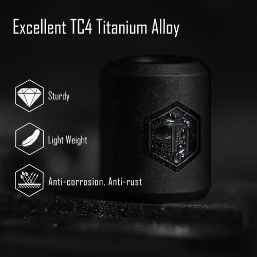 Vista 3 de KeyUnity KA01 - Cuentas de paracaídas de titanio – 2 piezas de cuentas de cuchillo para patio de tierra al aire libre, accesorios EDC para pulsera