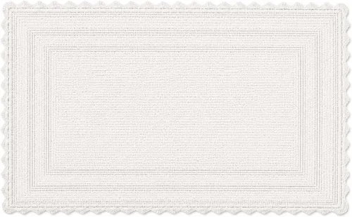 Vista 63 de Royal Blaze Tapete de baño de algodón rojo, reversible, pequeño ovalado de 18 x 26 pulgadas, lavable y decorativo