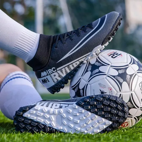 Vista 5 de Zapatos de fútbol para hombre con tacos para niños, botas de fútbol profesionales de alta calidad