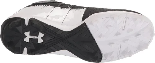 Vista 4 de Under Armour Botines de béisbol moldeados de goma Harper 7 para hombre (001) Negro/Blanco/Negro