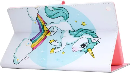 Vista 4 de Funda tipo cartera para tableta Amazon Fire HD 10 (5ª generación/7ª generación/9ª generación), soporte plegable delgado