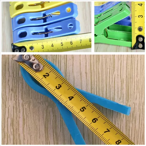 Vista 2 de Pequeñas pinzas de plástico para ropa para ropa, tendederos de secado amplios, perneras para manta, sábanas, clips para toallas, abrazaderas