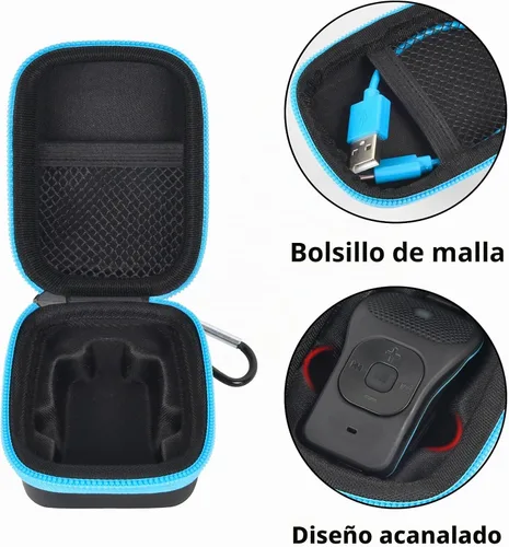 Vista 3 de ANKHOH Estuche de viaje para altavoz portátil con clip Bluetooth Noxgear Negro