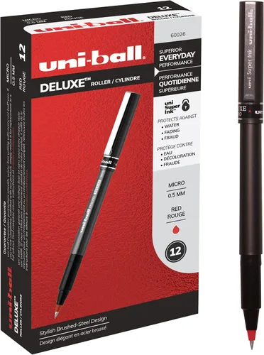 Vista 9 de uni-ball Deluxe 60027 - Bolígrafos de bola con micropunta, color azul