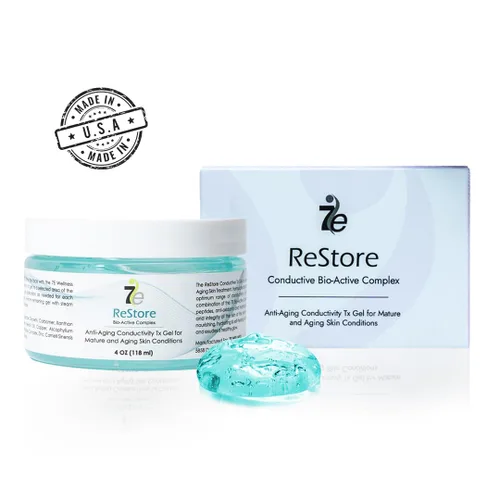 Vista 8 de myolift 7E Wellness ReStore Gel conductor de microcorriente con complejo bio-activo – 4 onzas – Cuidado facial de la piel con extracto de té verde