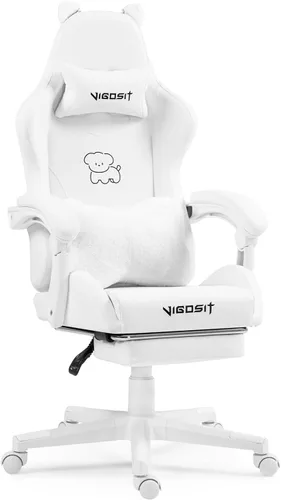 Vista 18 de Gaming Chair, Home Office Computer Chair, Ergonomic Executive Swivel Rolling Chair with Footrest Comfortable Headrest and Lumbar Support for Back
