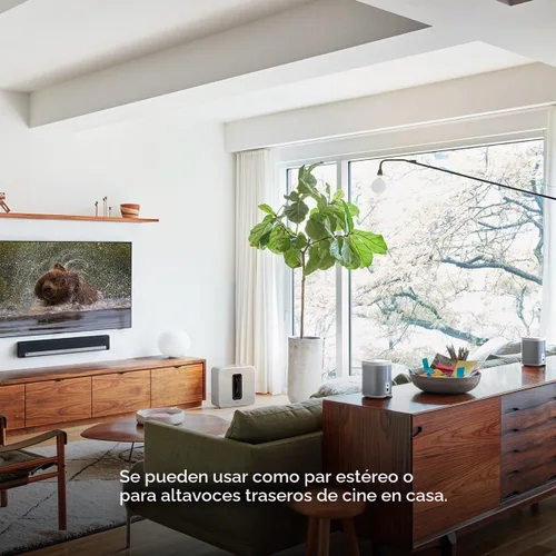 Vista 5 de Parlante inalámbrico compacto para reproducción de música de Sonos 100 Blanco