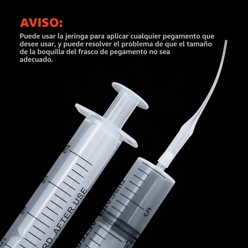 Vista 4 de Hsei 200 piezas de micropuntas de plástico con pegamento para botellas, extensor de pegamento aplicador de precisión para manualidades