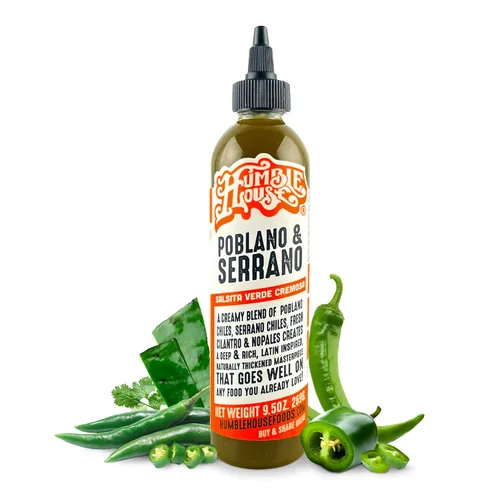 Vista 14 de Humble House - Salsa picante de chiles Ancho & Morita, baja en calorías y sodio, condimentos veganos para alitas de pollo, filetes, tacos