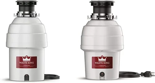 Vista 7 de Waste King Legend Series 1 HP - Triturador de basura de alimentación continua con cable de alimentación, (L-8000) y tapón de eliminación de basura