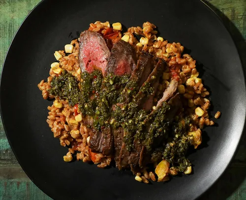 Vista 4 de Alessi Autentico, Farro de grano romano sazonado de primera calidad, cocina como risotto, saludable para el corazón, fácil de preparar, 7 onzas