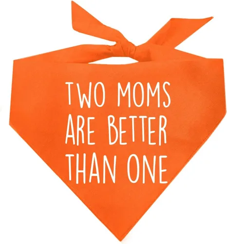 Vista 15 de Two Moms are Better Than One - Bandana para perro para el día de la madre, triángulo ajustable 100% algodón, fabricada en Estados Unidos, Día