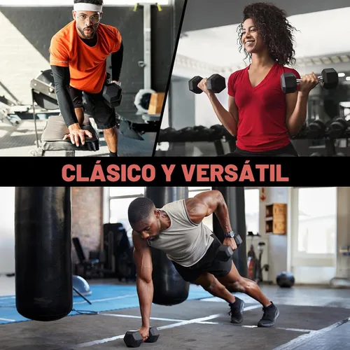 Vista 7 de Hex Dumbbell Set 60-650lb, Weights Set Rubber Encased, Home Gym