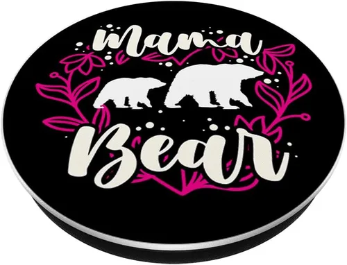 Vista 2 de PopSockets intercambiables para el Día de la Madre, diseño de corazón, familia, mamá, oso