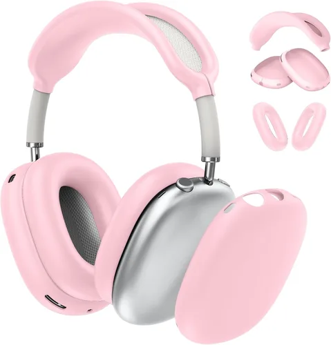 Vista 8 de Fintie Funda de silicona 3 en 1 para AirPods Max 2 (2026) y AirPods Max 1 (2020/2024) para auriculares, almohadillas antiarañazos, almohadillas