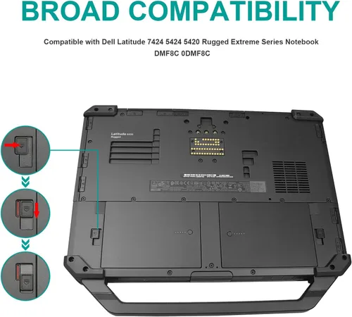 Vista 5 de 7WNW1 GK3D3 - Batería para portátil compatible con Dell Latitude 5424 5420 Rugged 7424 Extreme P85G P86G P137G P137G001 P137G002 P85G001 P86G001
