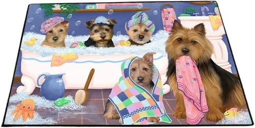 Vista 8 de Doggie of the Day Australian Terrier Dogs Floor Mat - 4th of July Independence Day - Best Dog Doormat - Protector Decor - Unique Portrait Art