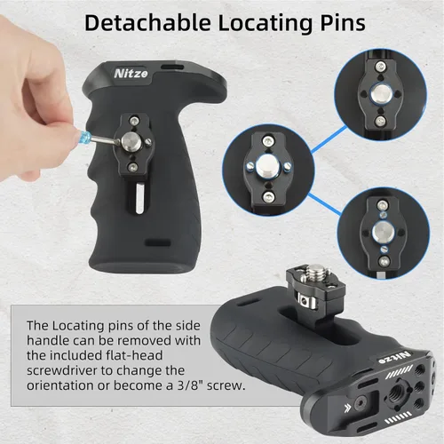 Vista 6 de Nitze Mango lateral ergonómico con pasadores de localización de 3/8" - PA29E