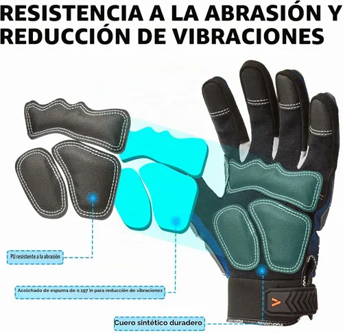 Vista 3 de Vgo... Impact Resistant Mechanic Gloves for Men,Heavy Duty(SL9792)